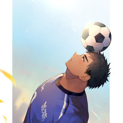 This is a pixiv picture whose title is サッカー部啓太.