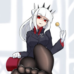 This is a pixiv picture whose title is Helltaker.