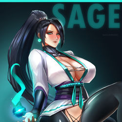 This is a pixiv picture whose title is Sage - Valorant.