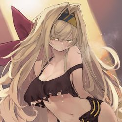 This is a pixiv picture whose title is 【強化人類アムネロ】夜這い【オリジナル】.