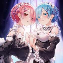 This is a pixiv picture whose title is レム＆ラム.