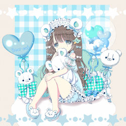 This is a pixiv picture whose title is しろくま（・(ｪ)・）.