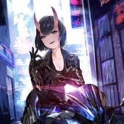 This is a pixiv picture whose title is 酒呑童子.