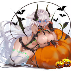 This is a pixiv picture whose title is 角褐色娘さん.