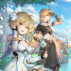 This is a pixiv picture whose title is 原神双子.