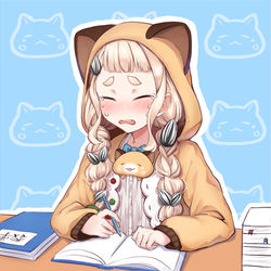 This is a pixiv picture whose title is 数学やってるmtttmちゃん.