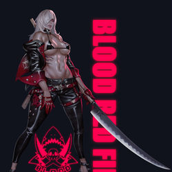 This is a pixiv picture whose title is Blood Red Fin.