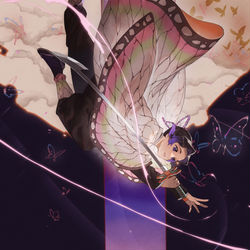 This is a pixiv picture whose title is 胡蝶しのぶ.