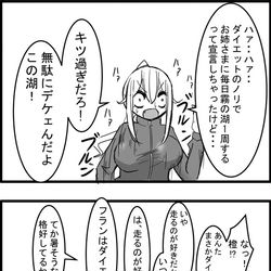 This is a pixiv picture whose title is 東方大体四コマ漫画.
