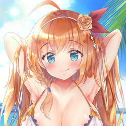 This is a pixiv picture whose title is 水着ペコリーヌ.