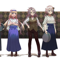 This is a pixiv picture whose title is 妄想特異点「大正給仕娘？物語」.