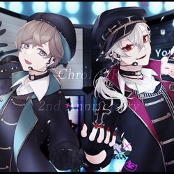 This is a pixiv picture whose title is 🖤ChroNoiR結成2周年🖤.