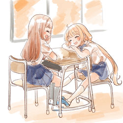 This is a pixiv picture whose title is 放課後あんになちゃん.