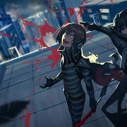 This is a pixiv picture whose title is Joker + Crow.
