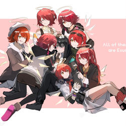 This is a pixiv picture whose title is All of them are Exusiai？！.