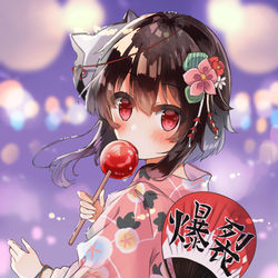This is a pixiv picture whose title is 浴衣めぐみん.