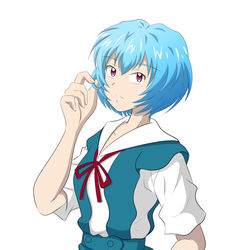 This is a pixiv picture whose title is 綾波レイ（新世紀エヴァンゲリヲン）.