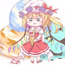 This is a pixiv picture whose title is アイス落としてぴえんフランちゃん.
