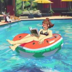 This is a pixiv picture whose title is Pool party.