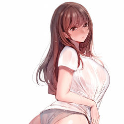 This is a pixiv picture whose title is 濡れスケお姉さん.