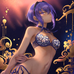 This is a pixiv picture whose title is 下着モデル「静謐ちゃん」.