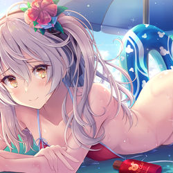 This is a pixiv picture whose title is 水着愛里寿ちゃん.