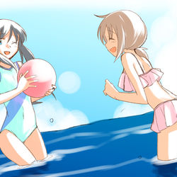 This is a pixiv picture whose title is コンフリらくがきと体験版の目処.