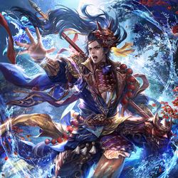This is a pixiv picture whose title is 前田庆次.