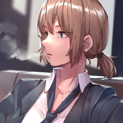 This is a pixiv picture whose title is 休.