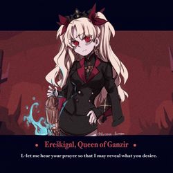 This is a pixiv picture whose title is KURTAKER - FGO X Helltaker パロ.