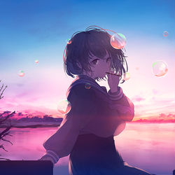 This is a pixiv picture whose title is 空へ.