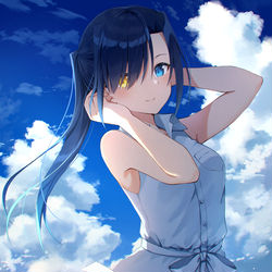 This is a pixiv picture whose title is 夏空.