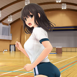 This is a pixiv picture whose title is ブルマって食い込みやすい.