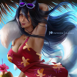This is a pixiv picture whose title is Ahri.