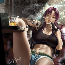 This is a pixiv picture whose title is Revy.