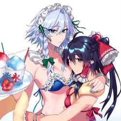 This is a pixiv picture whose title is 【咲霊咲】水着！！.