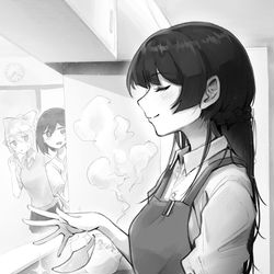 This is a pixiv picture whose title is 月ノ家の食卓.
