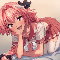 This is a pixiv picture whose title is 「今夜はボクが一緒にいてあげよっか、マスター」.
