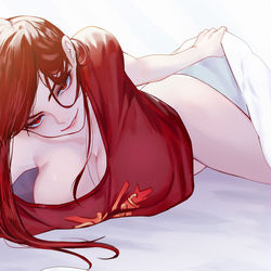 This is a pixiv picture whose title is 魔王と🛏️.