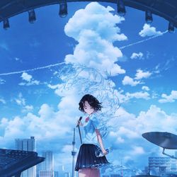 This is a pixiv picture whose title is スカイウォーター.