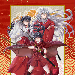 This is a pixiv picture whose title is Family 犬かご.