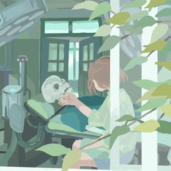 This is a pixiv picture whose title is 先生、私まだ.
