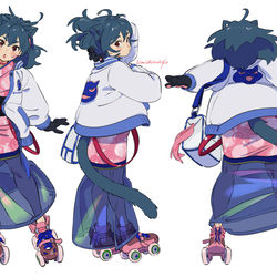 This is a pixiv picture whose title is アオアオネコッチャン.