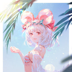 This is a pixiv picture whose title is ネズ水着.