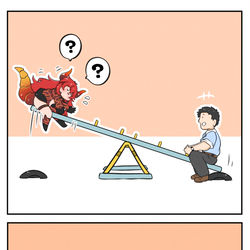 This is a pixiv picture whose title is シーソー.