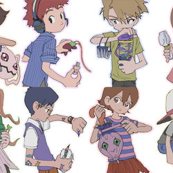 This is a pixiv picture whose title is デジモンの十八.