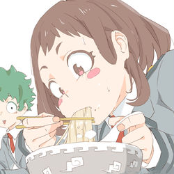 This is a pixiv picture whose title is 深夜ラーメン.