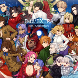 This is a pixiv picture whose title is Fate/EXTRA 10th Anniversary.
