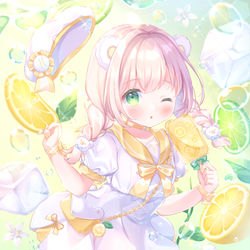 This is a pixiv picture whose title is しろくまれもんそーだ.