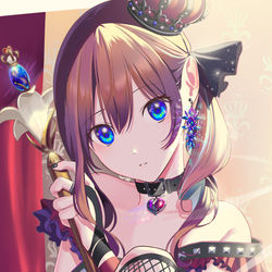 This is a pixiv picture whose title is 百合の王笏と青の玉石.